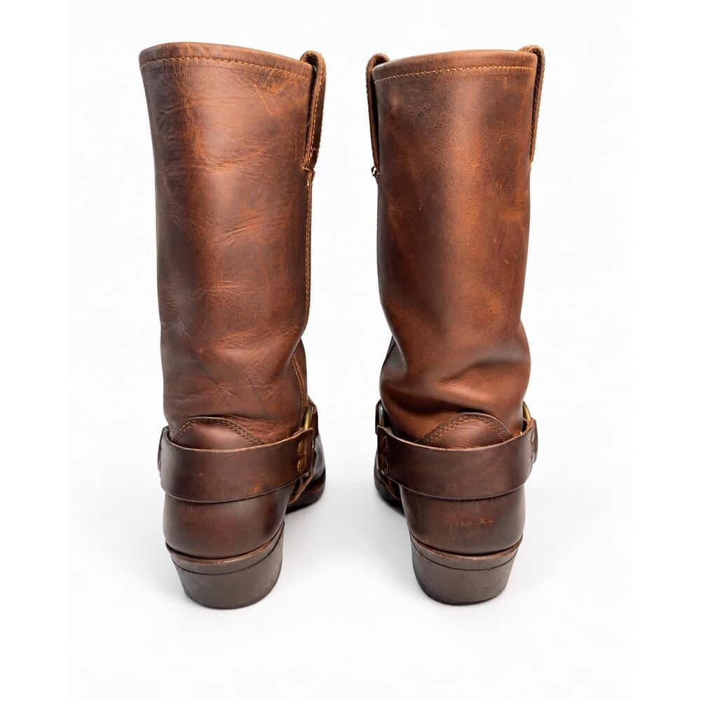 FRYE Harness 12R Brown Leather Moto Boots Women's Size 7.5 B Style 77300 - Picture 4 of 10